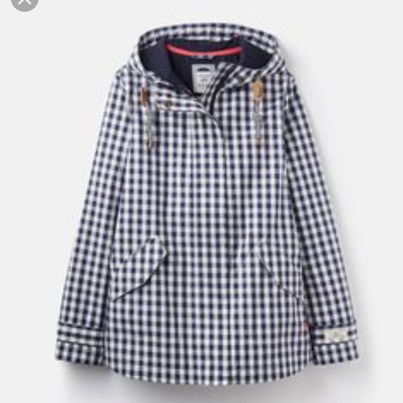 Joules Jackets & Blazers - Joules Right as Rain Gingham Rain Jacket - NWOT